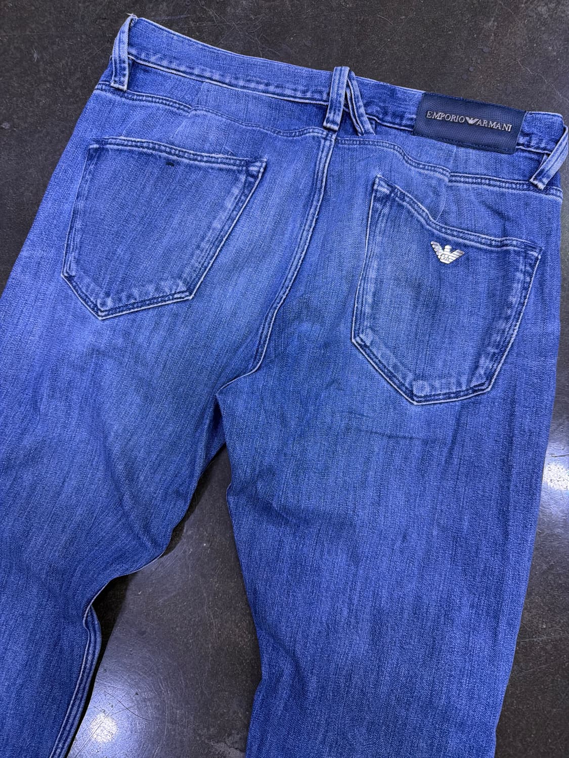 엠포리오 아르마니 빈티지 워싱 슬림핏 데님팬츠 34 상품이미지7