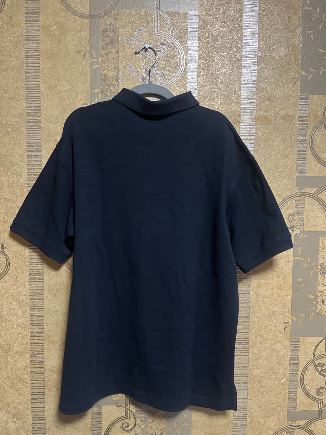 후아유 곰 자수 반팔 카라티 블랙 L 상품이미지3