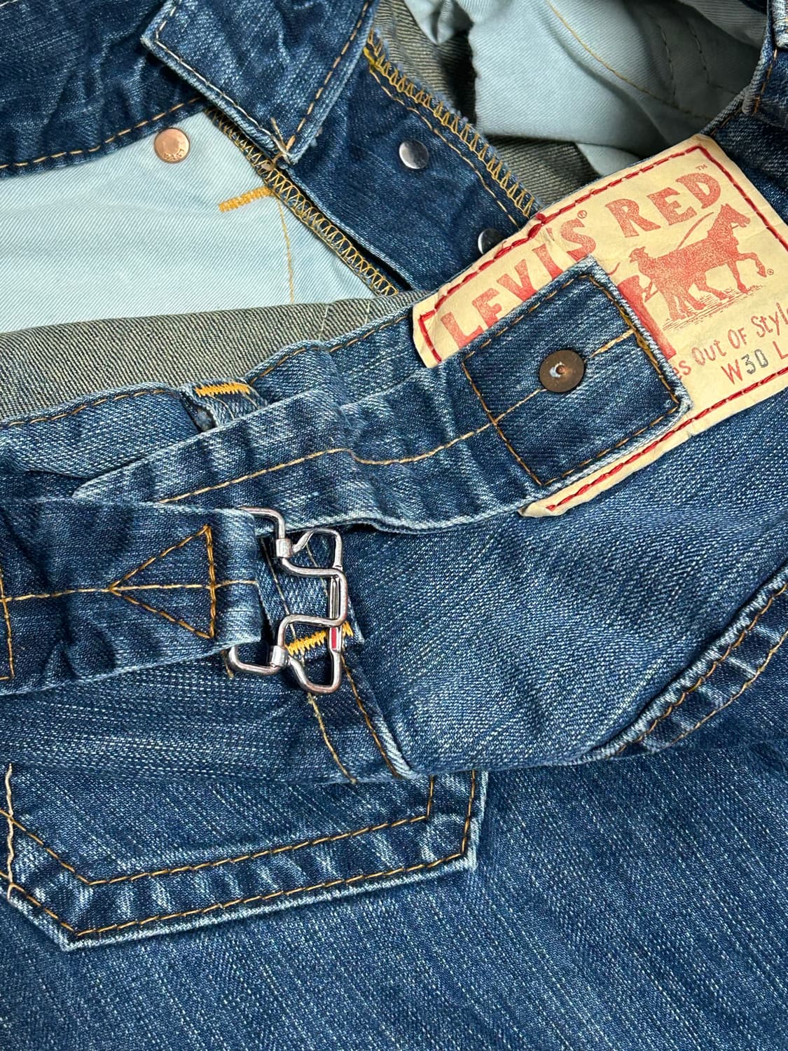 00s 빈티지 리바이스 레드 신치백 데님팬츠 상품이미지6