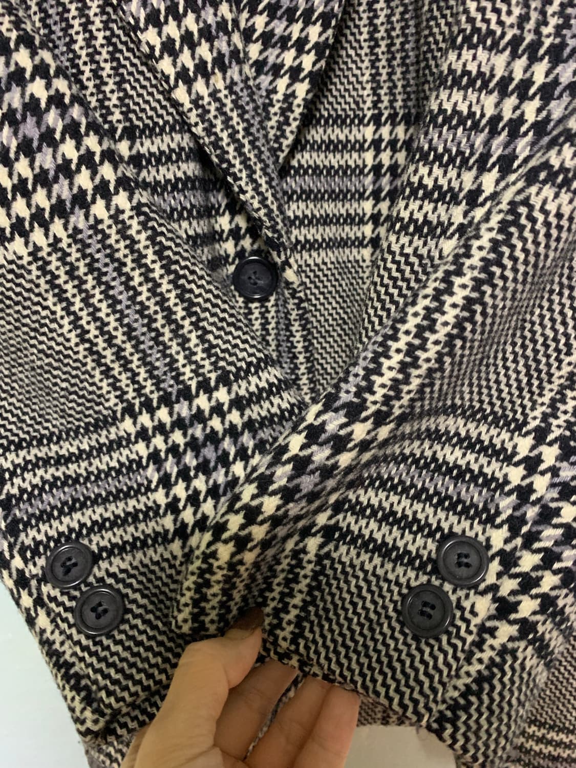 빈티지 모직 체크자켓 상품이미지4