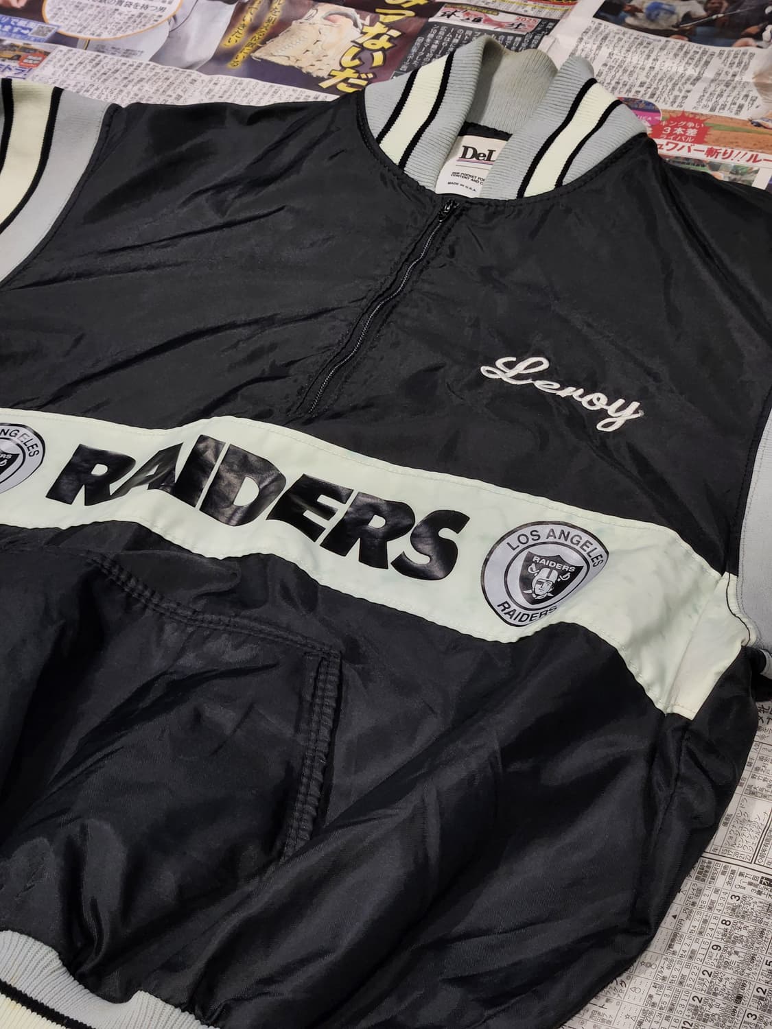 90's De LONG 라스베이거스 레이더스 아노락 L 상품이미지5