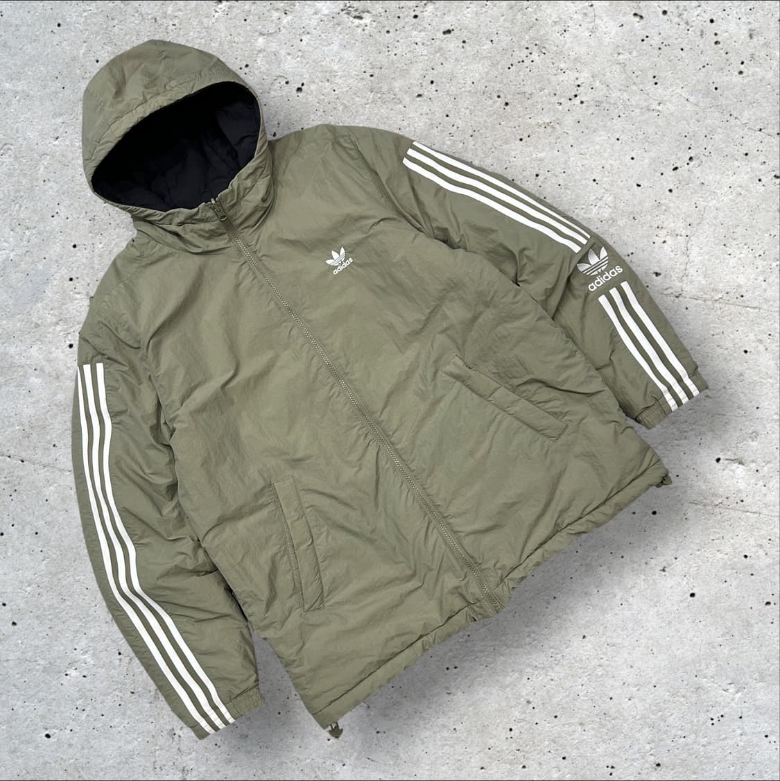 [3XL] 아디다스 락업 패티드 리버시블 후드 점퍼 A339 상품이미지1