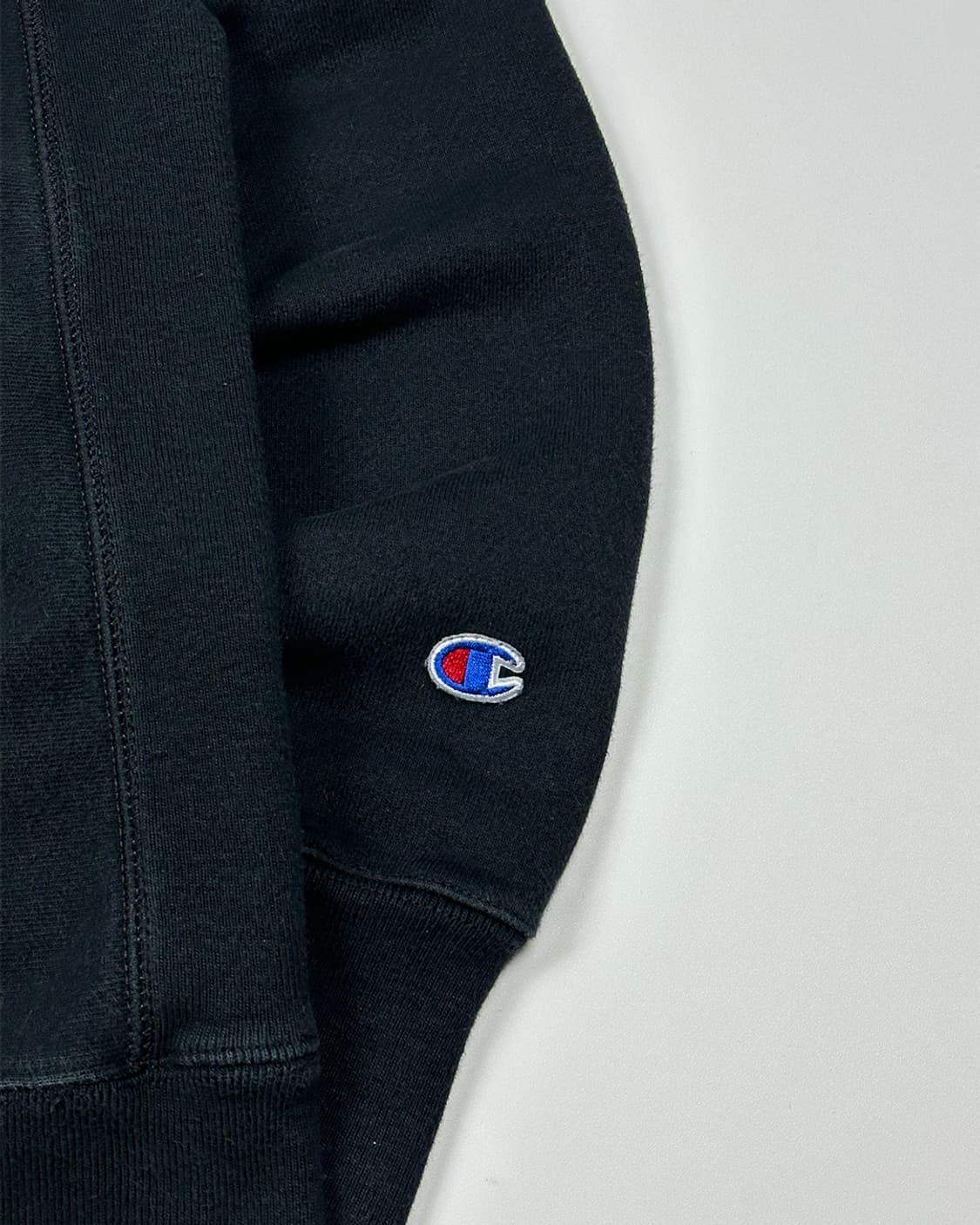 챔피언 리버스위브 기모 후드티 블랙 상품이미지3