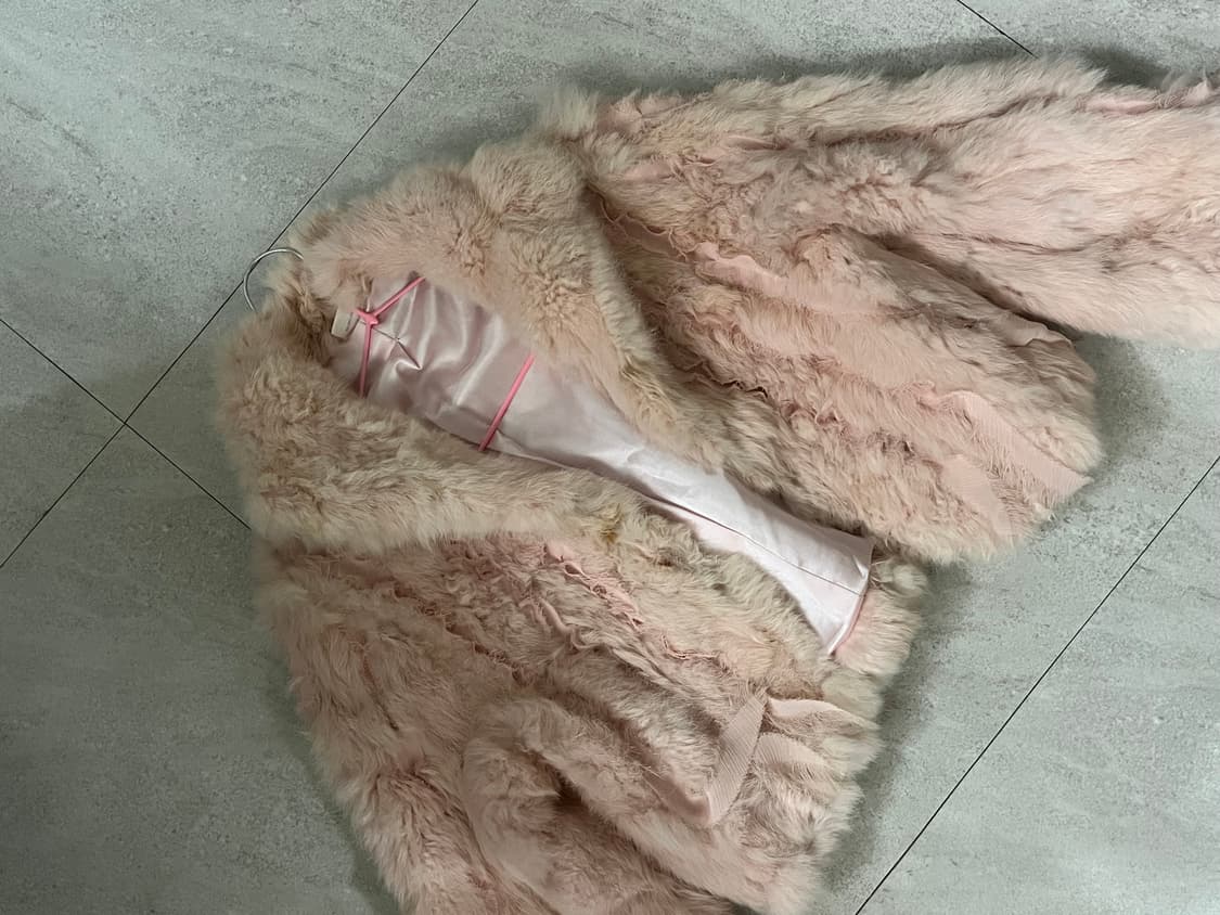 베이비핑크 퍼자켓 갸루 상품이미지1