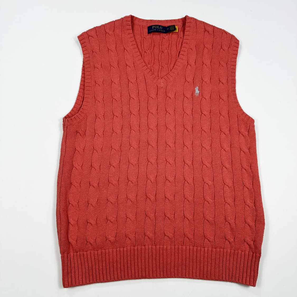 폴로 랄프로렌 포니 자몽색 니트조끼 (M) 상품이미지2