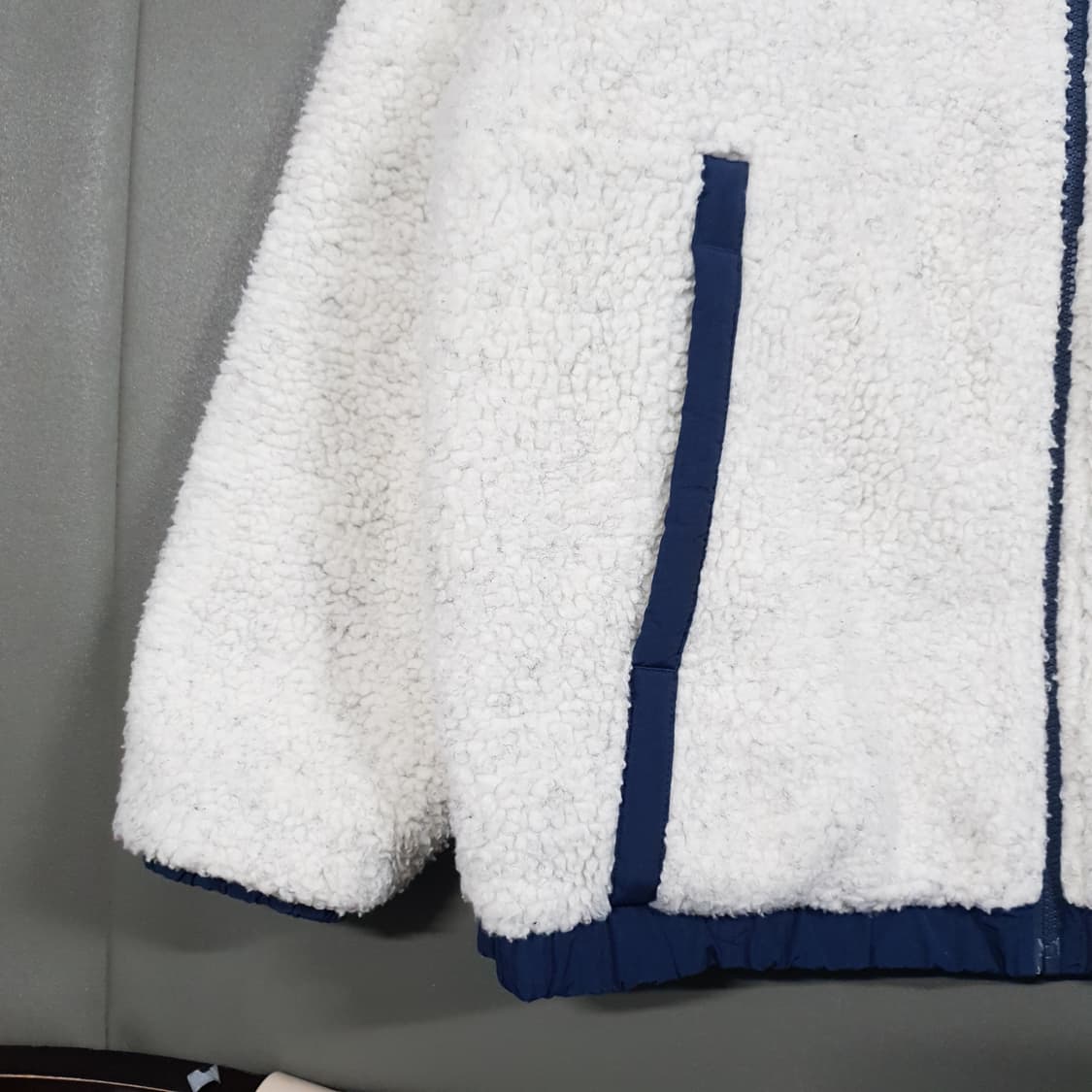 110 (2XL) 컬럼비아 리버서블 빅로고 보아 쉐르파 푸퍼 패딩 자켓 상품이미지5