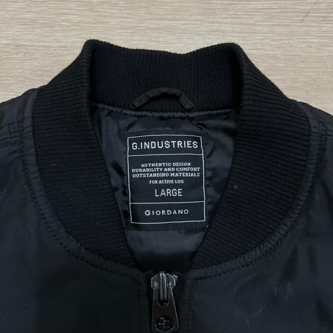 지오다노 MA-1 항공점퍼 봄버자켓 [블랙] L/100 상품이미지4