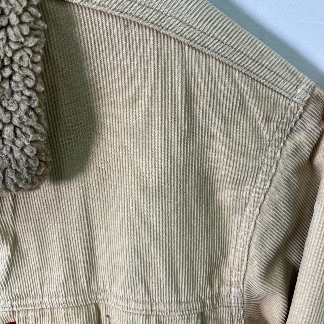 리바이스 베이지 코듀로이 쉐르파 트러커 자켓 M 상품이미지9