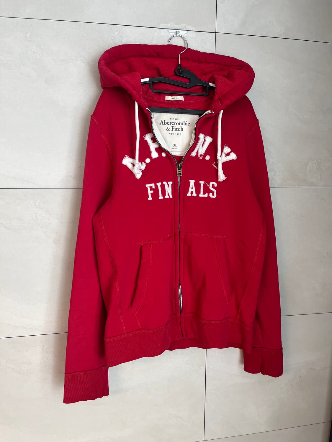 아베크롬비 스펠로고 후드집업 레드 [XL] 상품이미지5