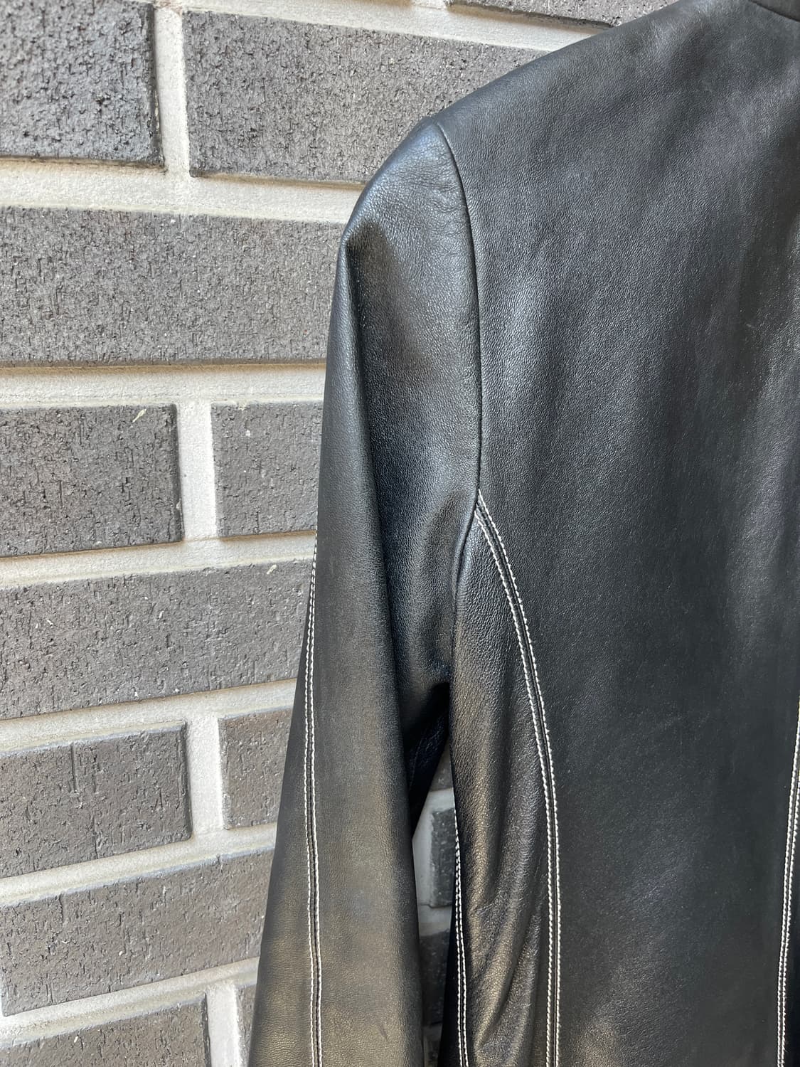 Pierre Cardin 피에르가르뎅 스티치 양가죽자켓 상품이미지7