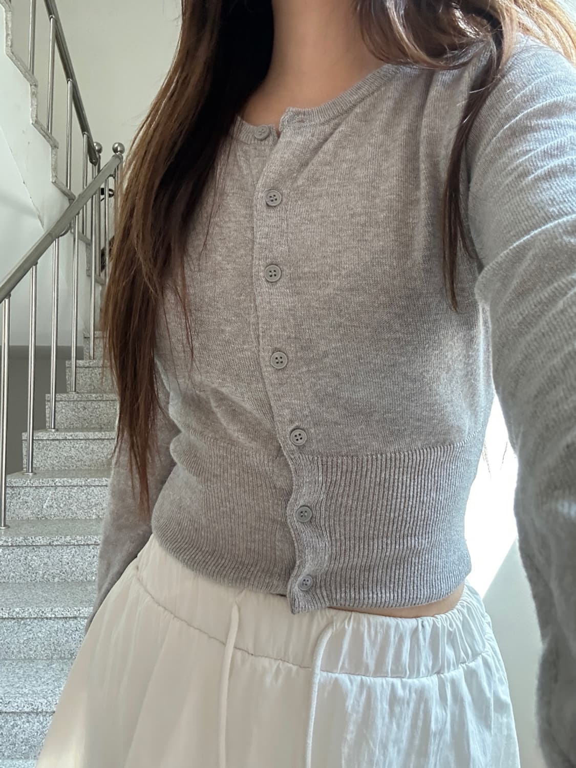 슬림 가디건(그레이) 상품이미지4