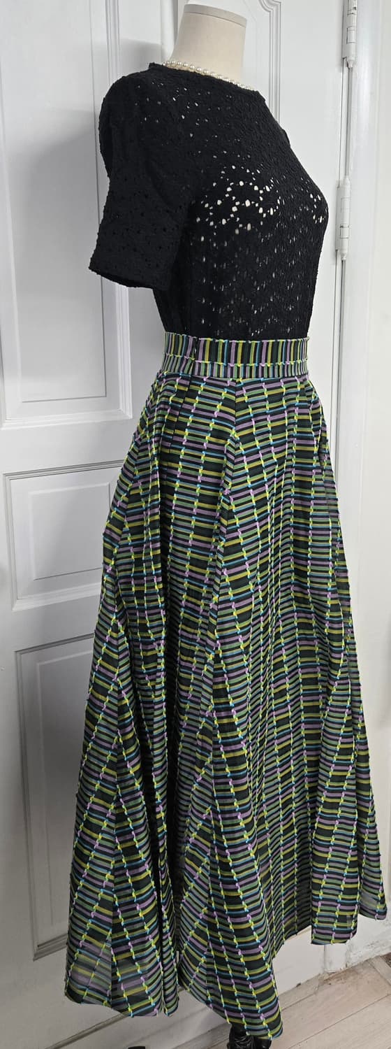 반앤질 패턴 플레어 롱스커트 상품이미지2