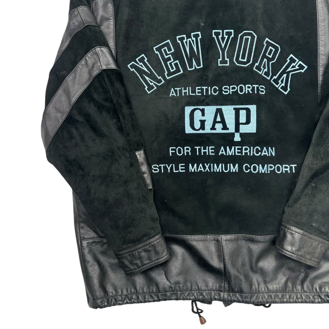 90s Old Gap 올드 갭 엠브로이드 카우 레더 자켓 M 상품이미지3