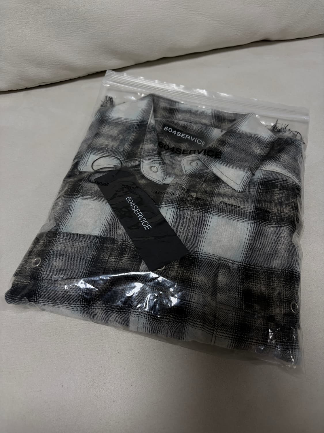 604서비스 워시드 체크셔츠 상품이미지5