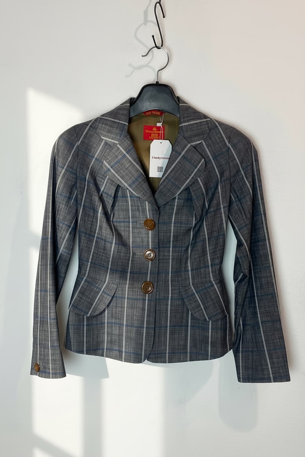 비비안 웨스트우드 레드 라벨 체크 싱글 자켓 상품이미지1