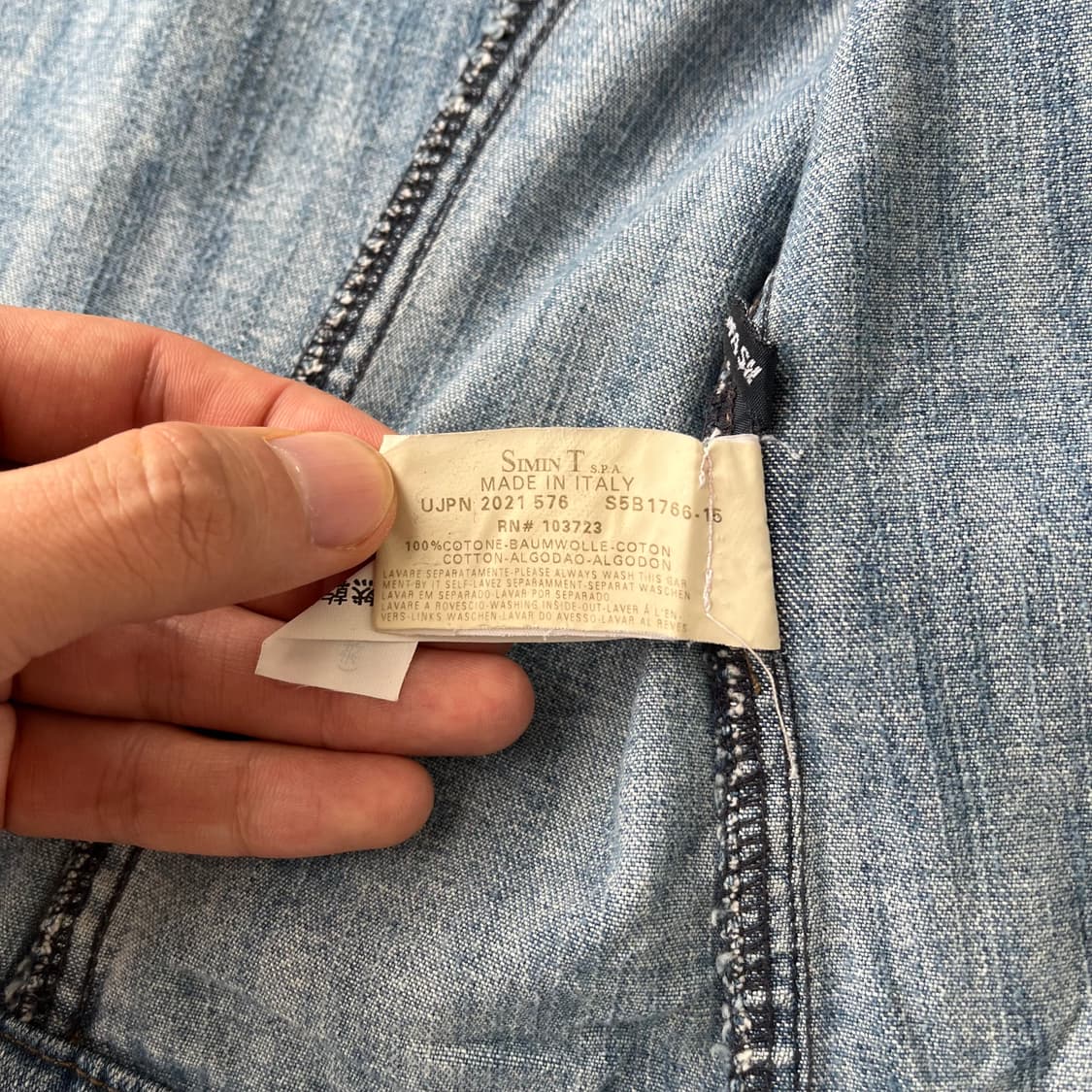 00s 아르마니진스 인디고 002 시리즈 크롭 데님 자켓 상품이미지7