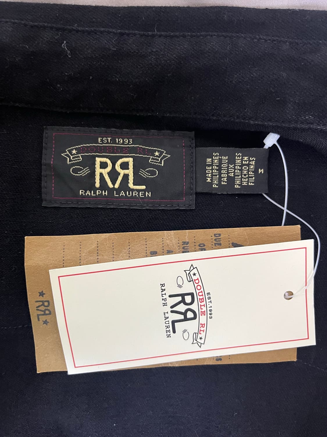 Rrl 데님 웨스턴 셔츠 블랙 새상품 상품이미지3