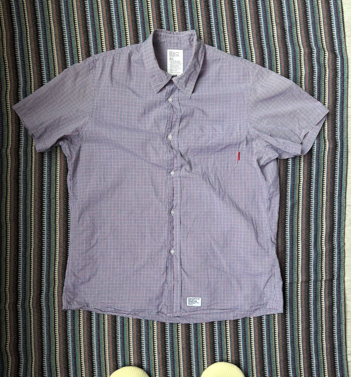 더블탭스 체크 반팔 셔츠 상품이미지3