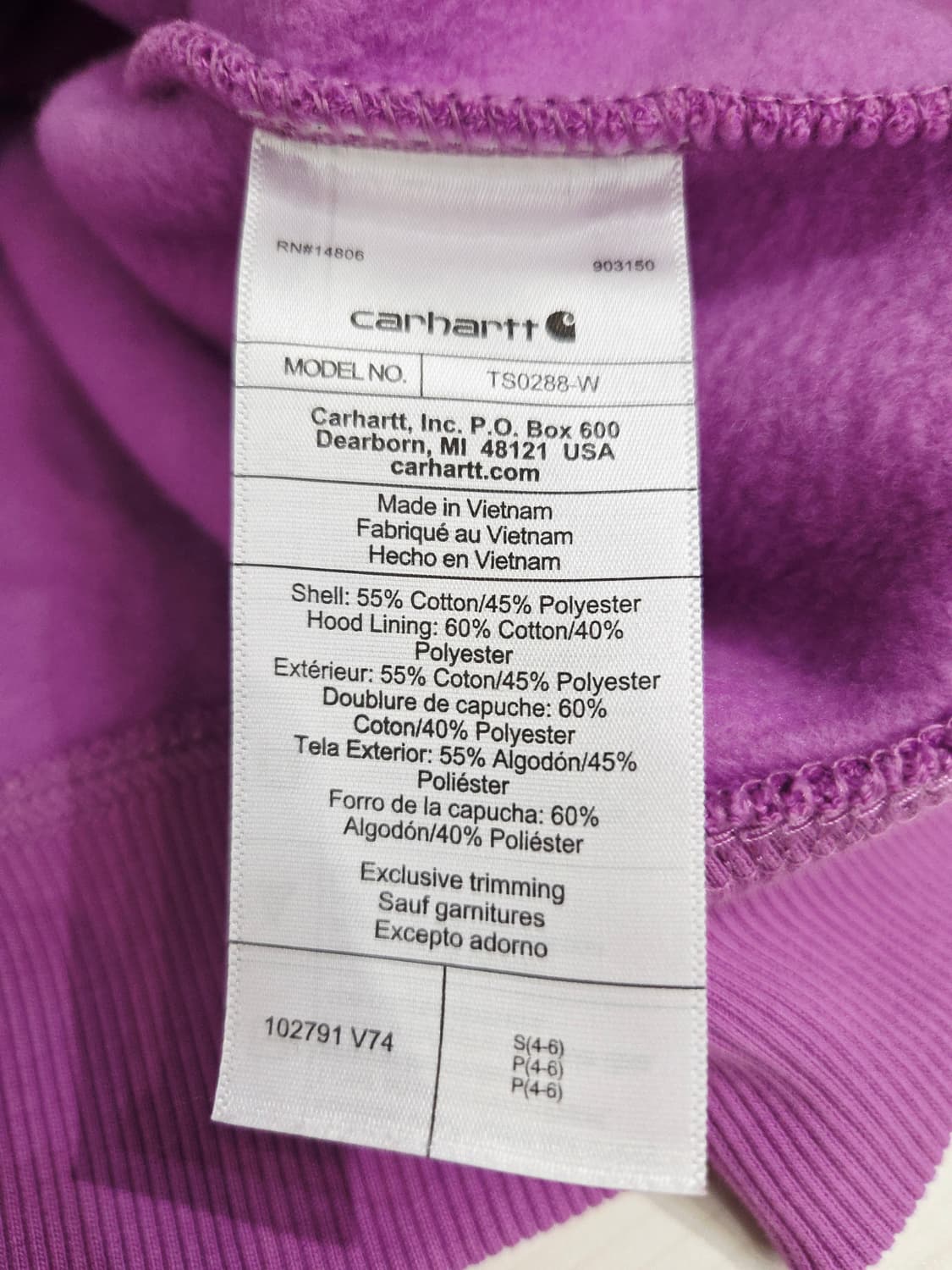 Carhartt 칼하트 여성 슬리브 로고 후드티 상품이미지8