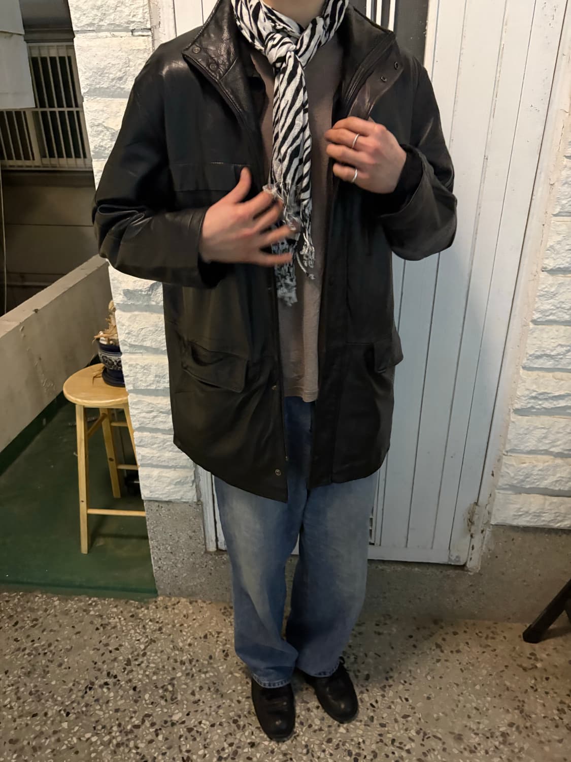 vtg zebra pattern scarf 상품이미지2