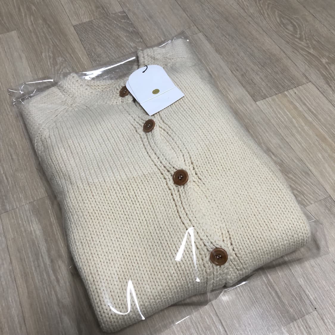 (우먼스 F) 새상품 틸버 Tillber 햄프스 니트 가디건 크림 상품이미지10