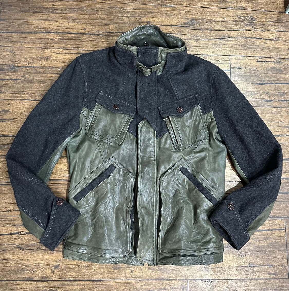 ZIOZIA 지오지아 양가죽 울 혼방 자켓 105 올드스쿨느낌 상품이미지1