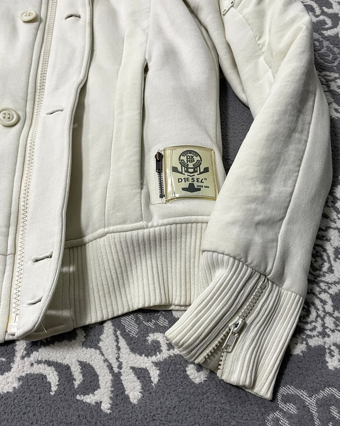 00‘s Diesel Lined Zip Fur Hoodie 상품이미지4