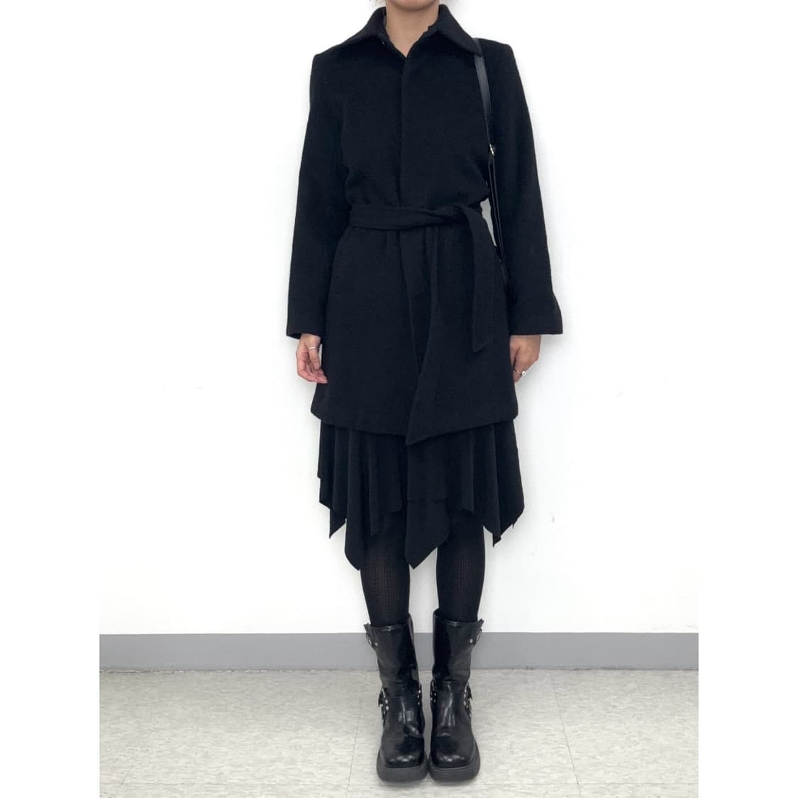 빈티지 블랙 울 앙고라 코트 상품이미지2