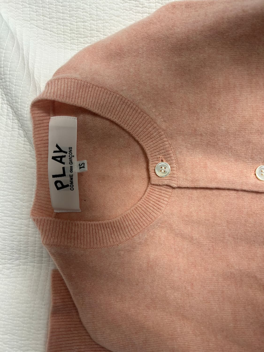 꼼데가디건 살몬핑크 s 상품이미지2