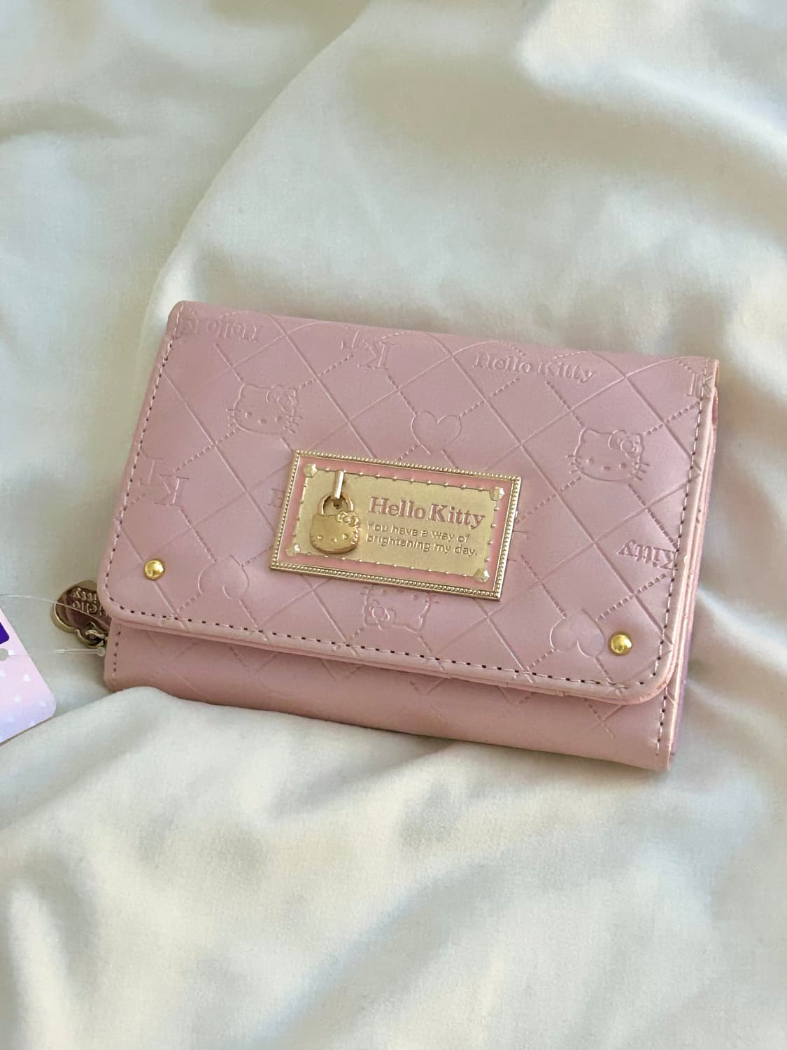 일본 산리오 헬로키티 에나멜 핑크 갸루 희귀 고전 지갑 y2k 상품이미지2