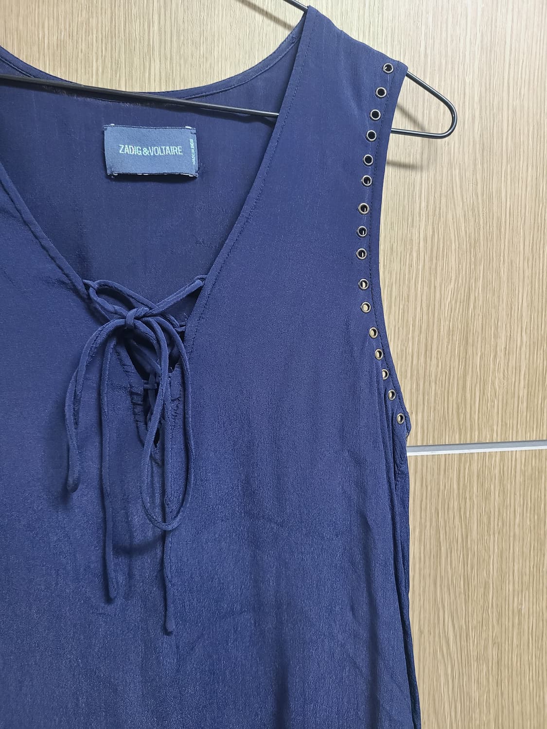 쟈딕앤볼테르 블루 민소매 원피스 상품이미지3