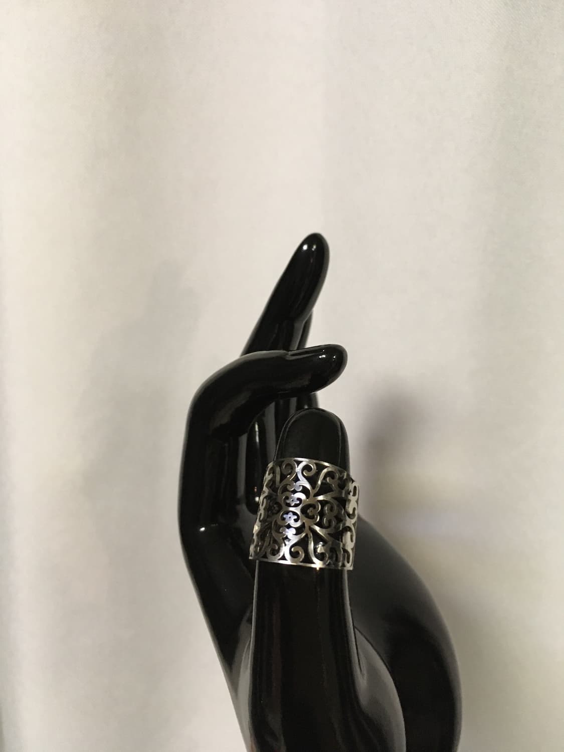 Vintage 핀터레스트 오리엔탈 볼드 실버 오픈링 반지 상품이미지8