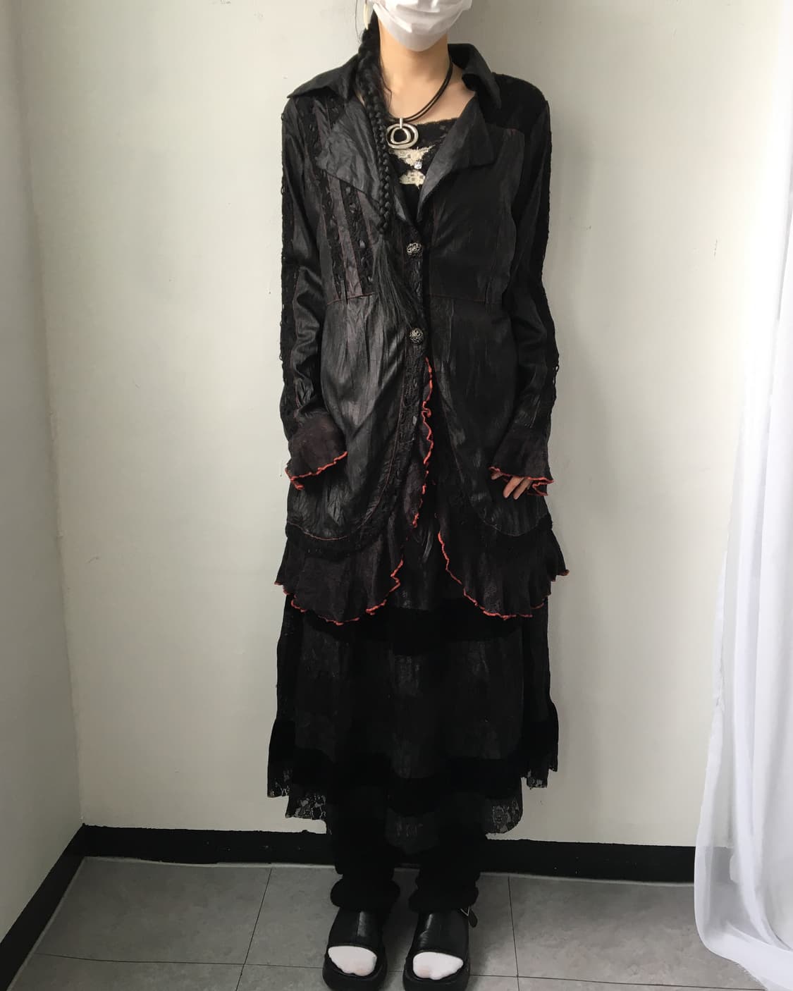 Lace layered jacket 상품이미지1