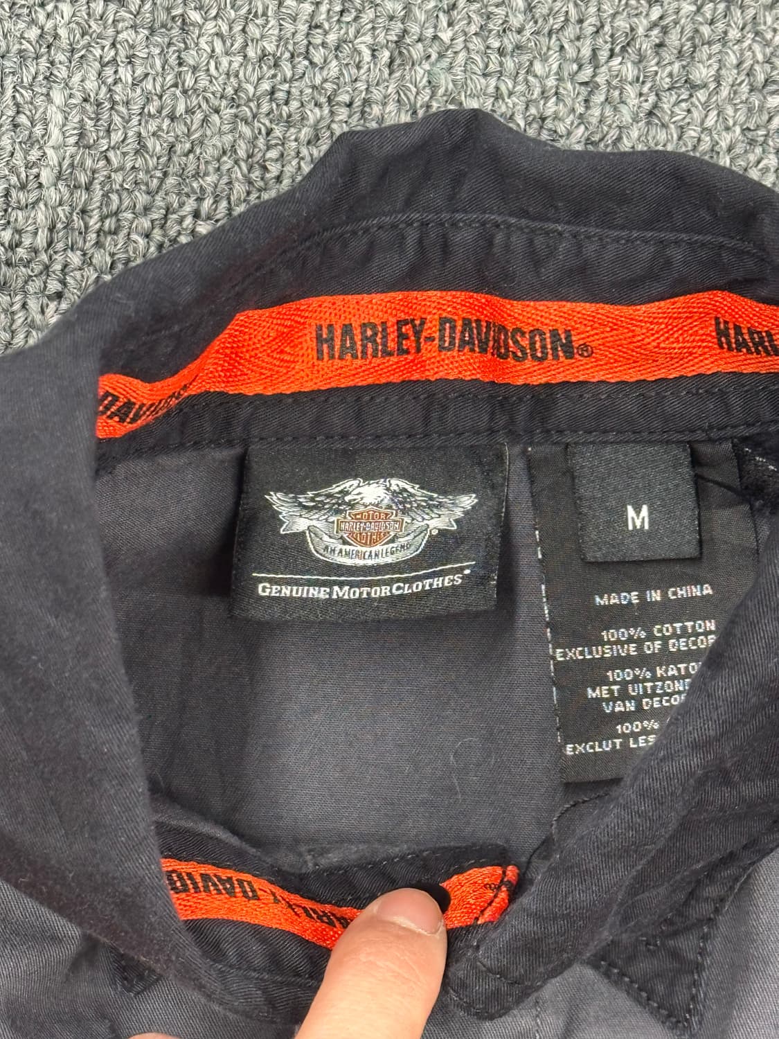 M)할리데이비슨 빈티지 패치 레이싱 반팔셔츠 상품이미지6