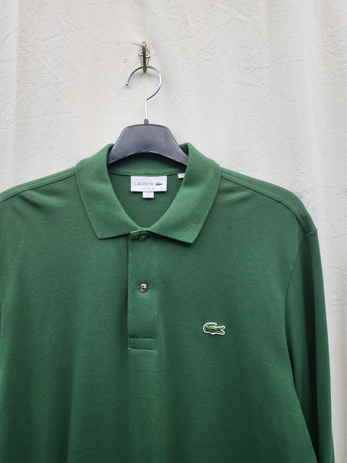 라코스테 녹색 긴팔 폴로티셔츠 상품이미지3