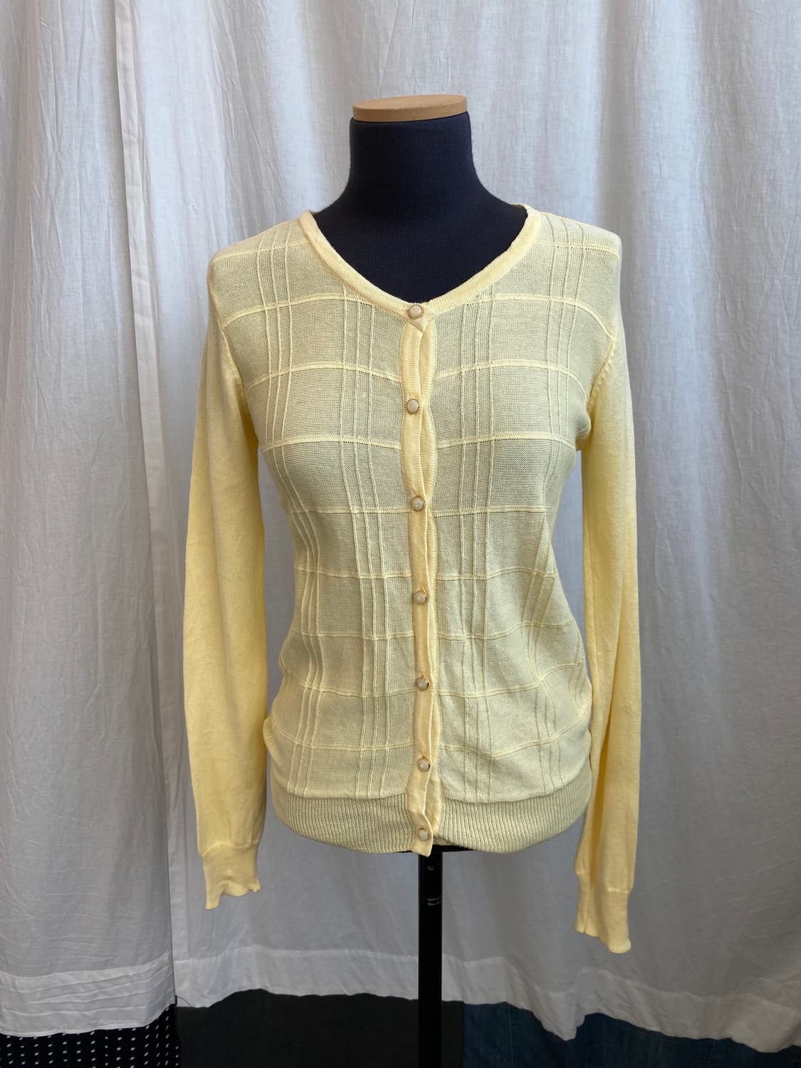 GLACIER 옐로우 면혼방 가디건(M) 상품이미지8