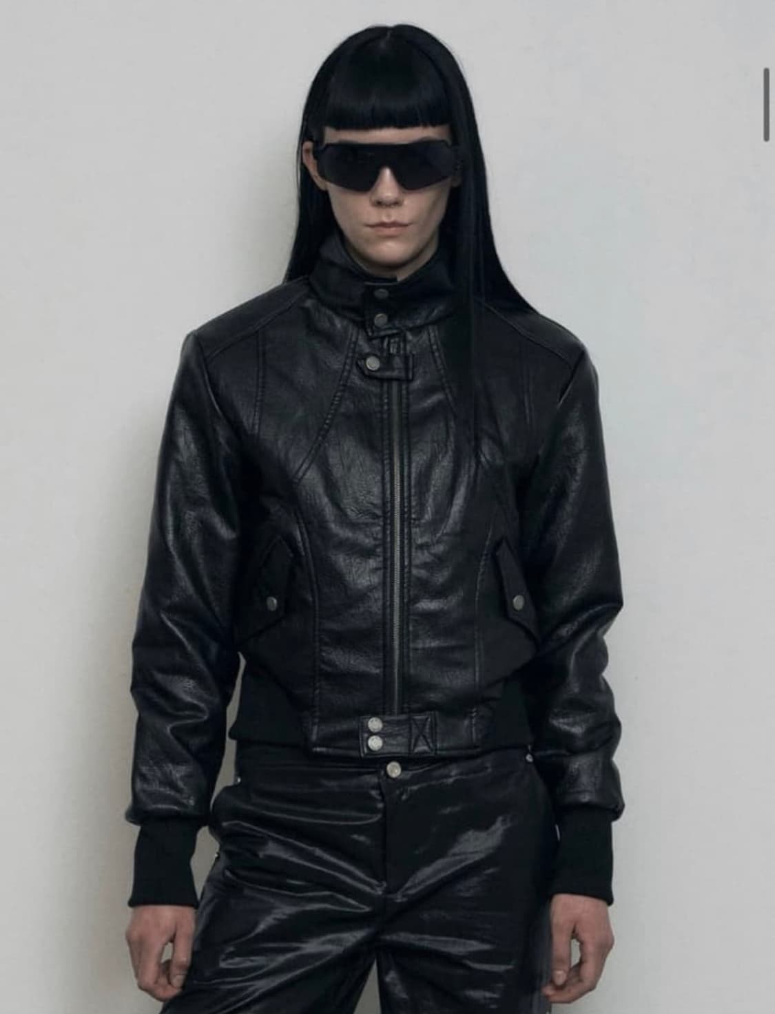보헤미안서울 highneck moto jacket 하이넥 모토자켓 슬림 상품이미지1