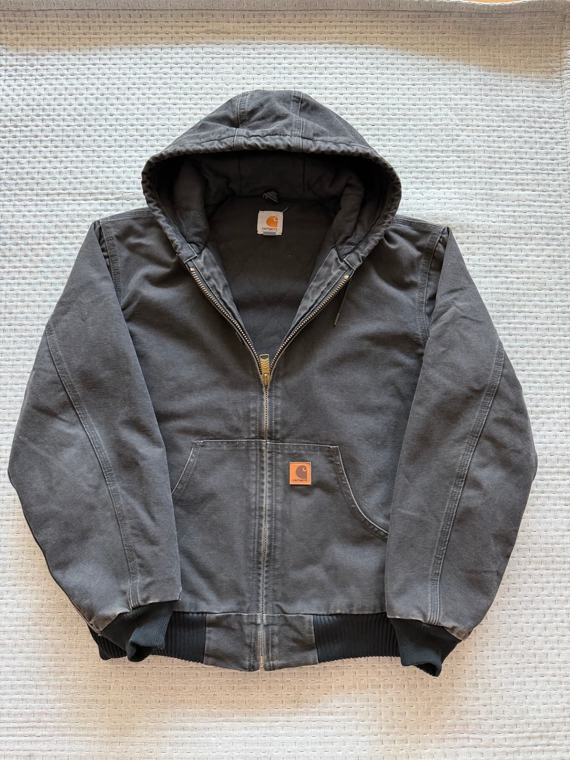 [M] 칼하트 j130 샌드스톤 덕 액티브 자켓 블랙 상품이미지1