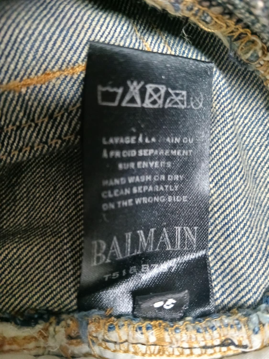 [32] 발망 데미지덧댐 워싱 바이커진 청바지 상품이미지10