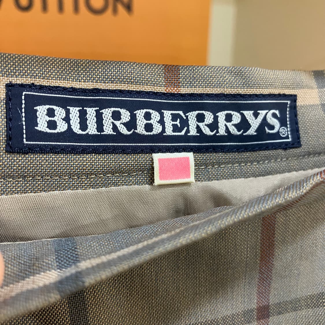 버버리 체크 울 플리츠 스커트 상품이미지2