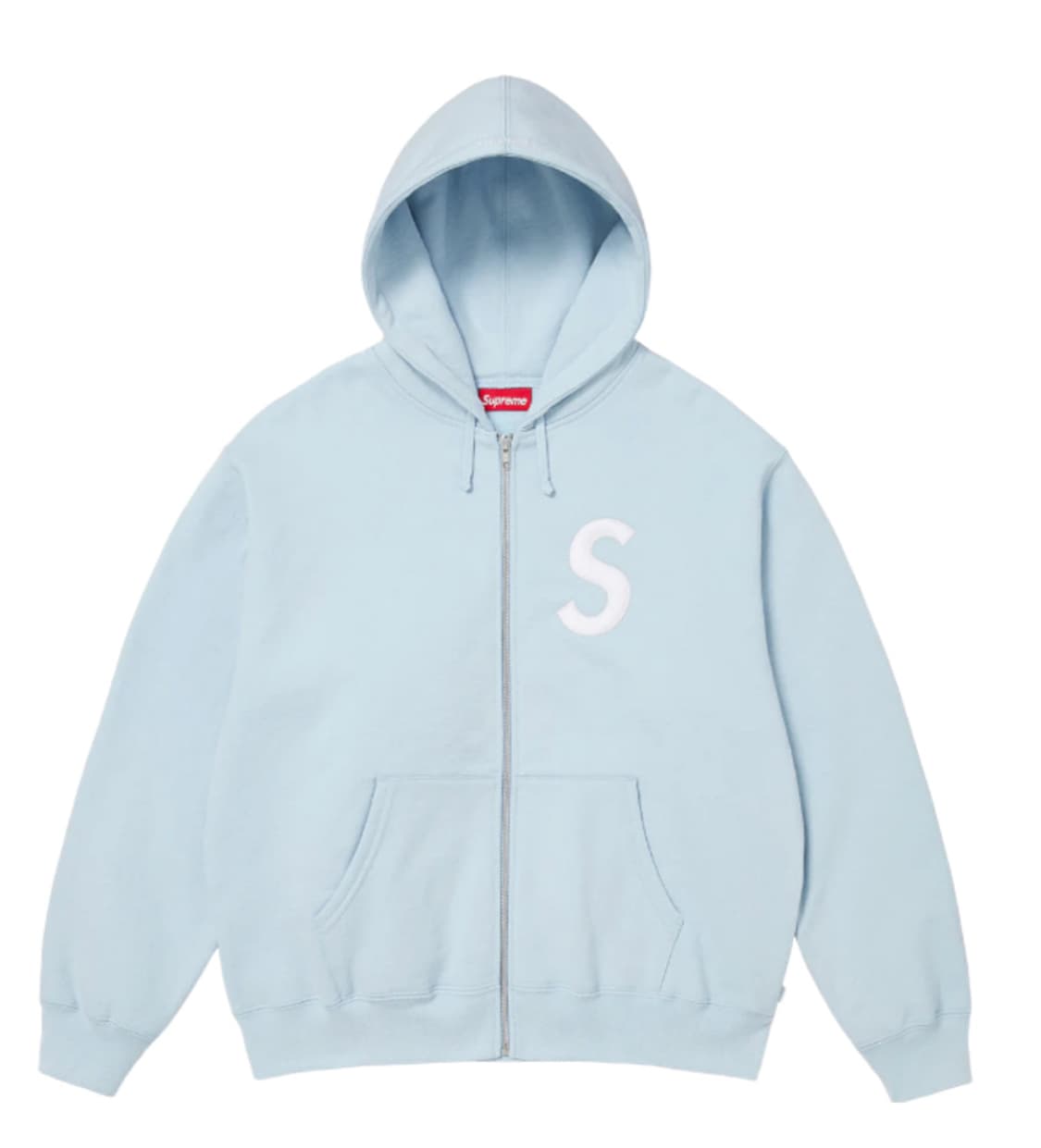슈프림 S 로고 집업 후드 스웨트셔츠 라이트블루 새상품 상품이미지1