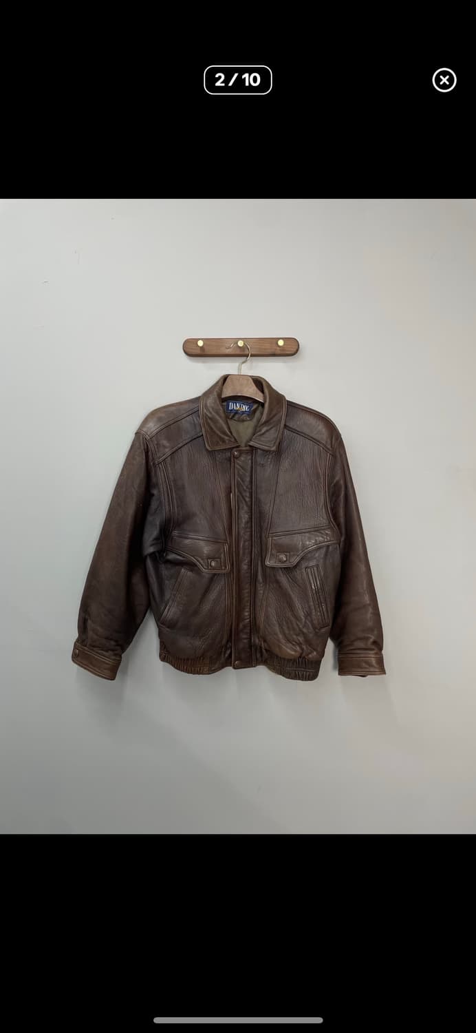 빈티지 덴폴 브라운 레더 자켓 A2835 상품이미지2