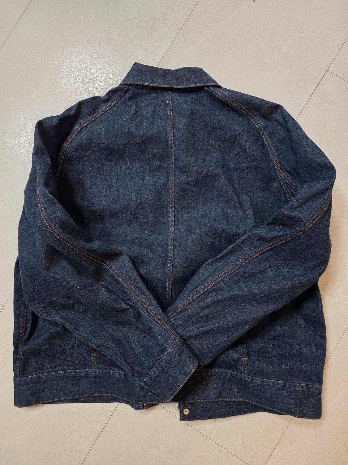 CONE 오버사이즈 데님 블루종 재킷 [딥 인디고] 짱구대디협업 상품이미지4