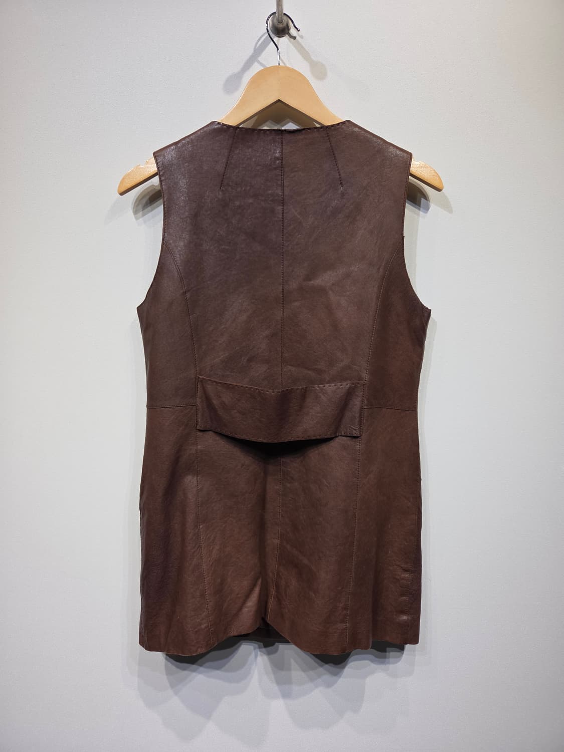 이탈리안 램스킨(양가죽) 스티치 레더 베스트 상품이미지6