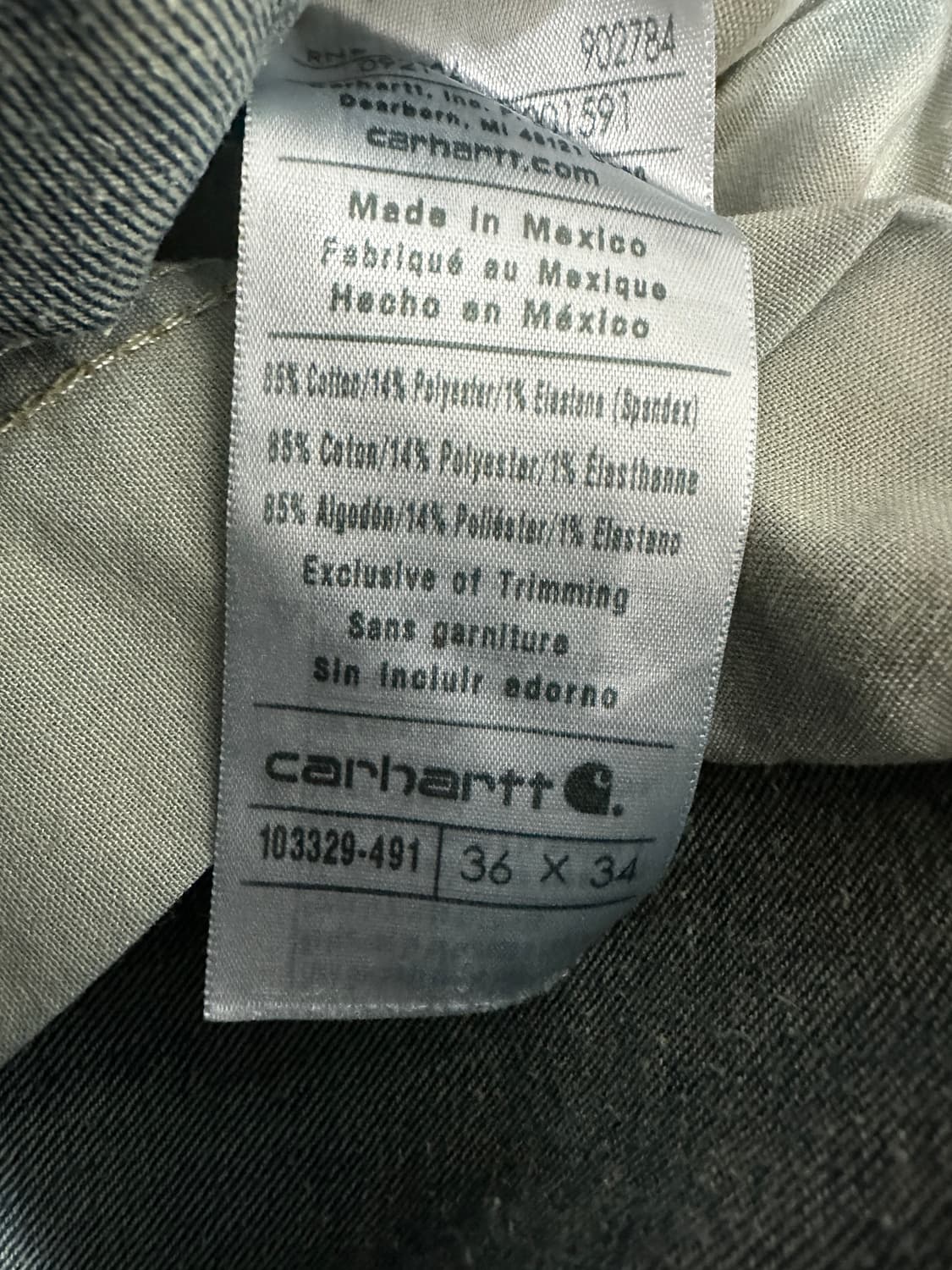 칼하트 USA 워크 데님 팬츠 릴렉스 핏 36 상품이미지6