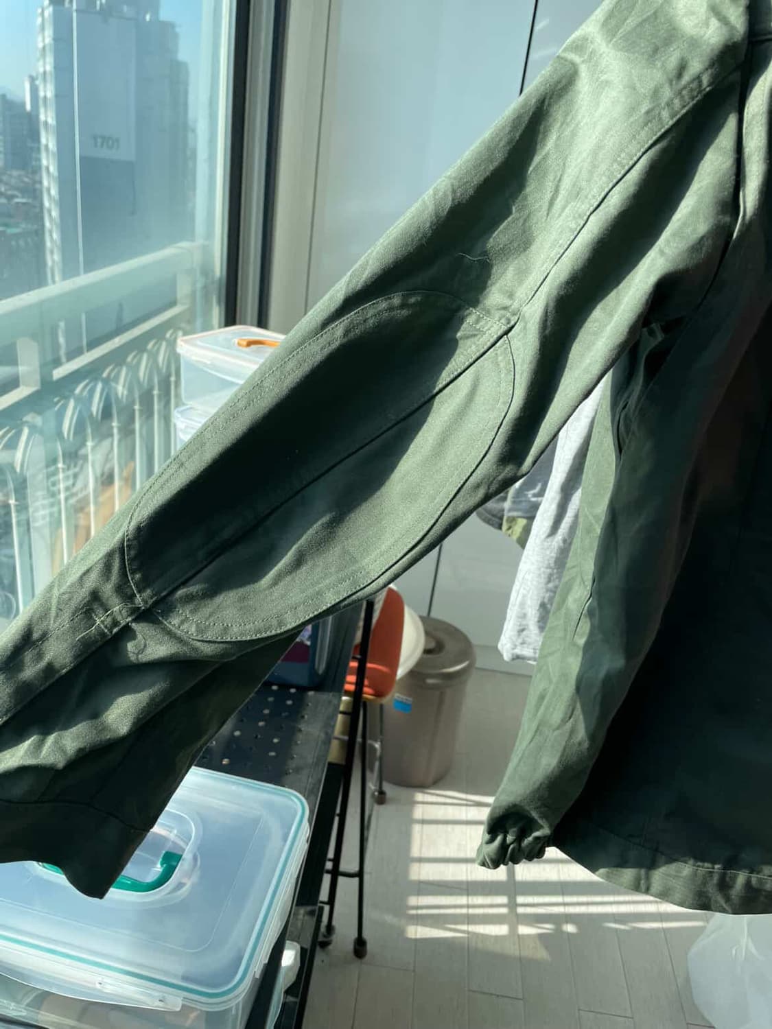 L) 80s 프렌치 밀리터리 워크 자켓 상품이미지3