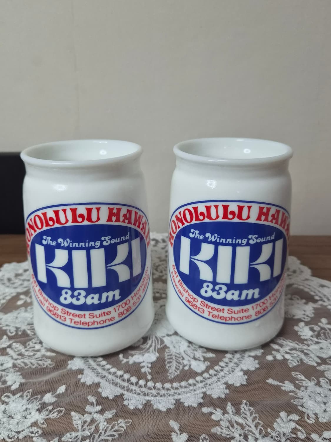하와이 빈티지 밀크글라스 머그컵 상품이미지1
