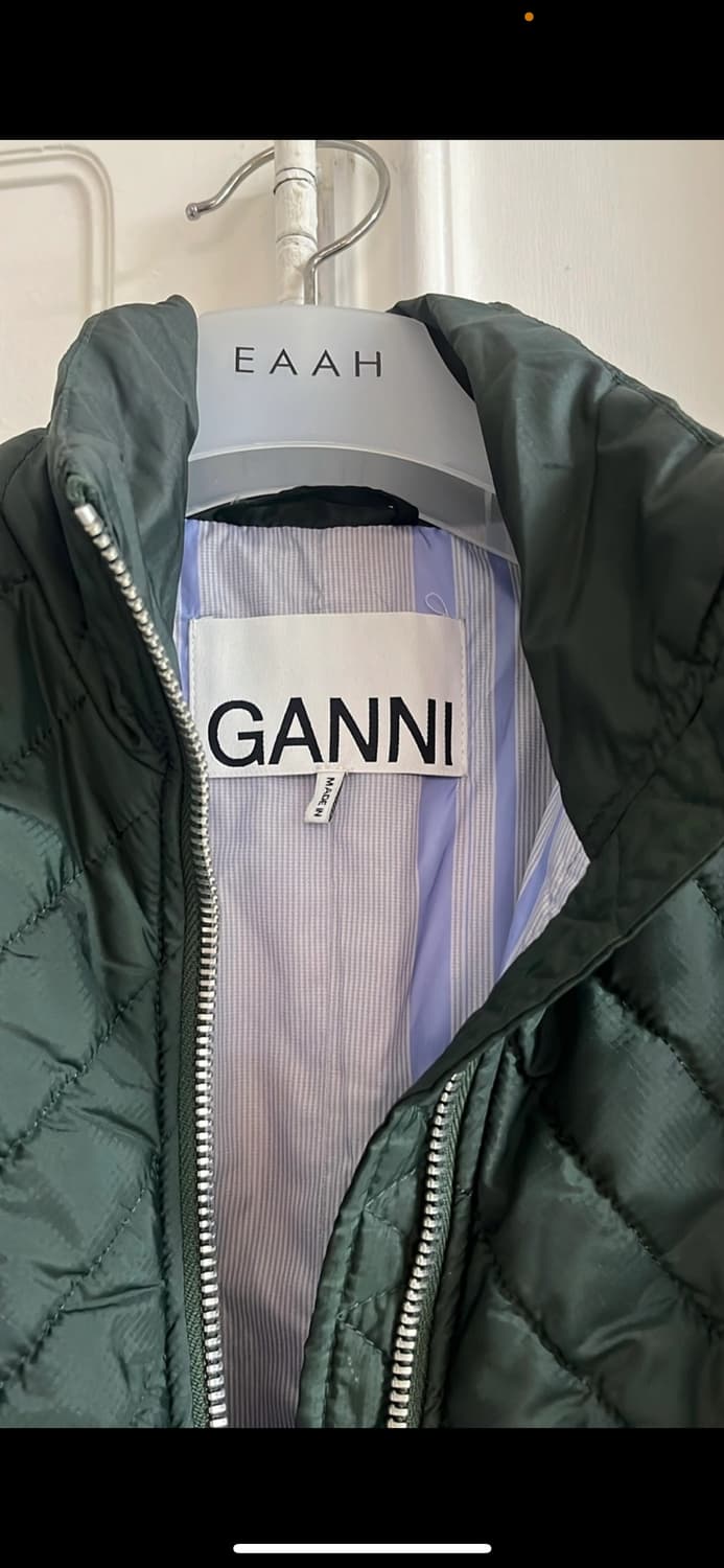 GANNI 퀼팅 자켓 다크 그린 패딩 55,66 정품 상품이미지2