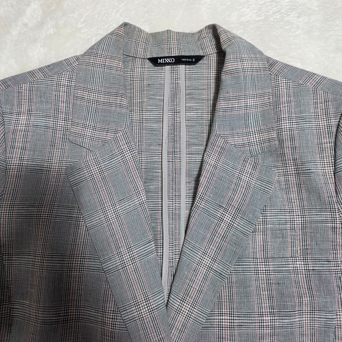 (S)여성 미쏘 린넨 블랜드 체크 자켓 상품이미지2