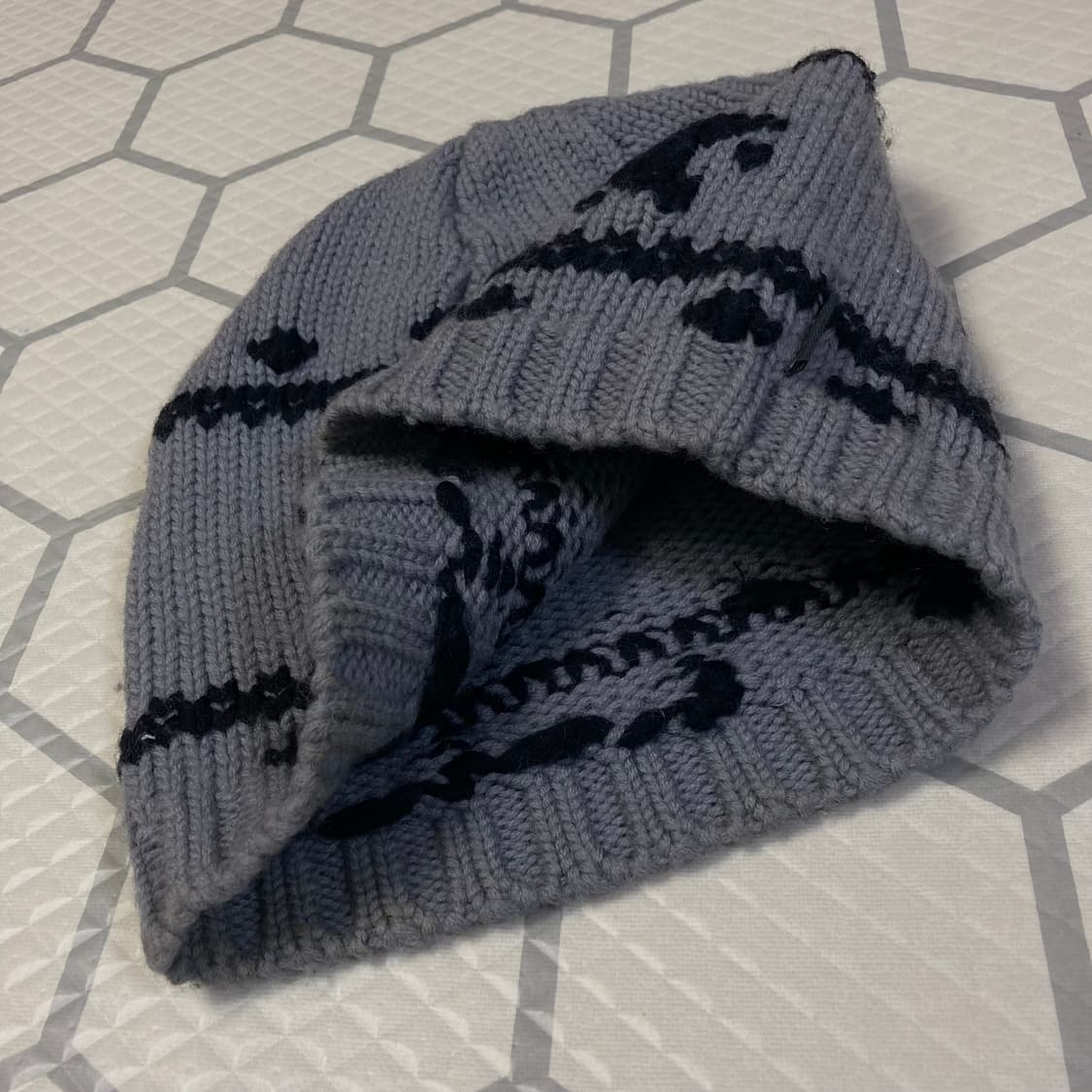 (os) 90s 슈프림 스타 패턴 비니 그레이 상품이미지4